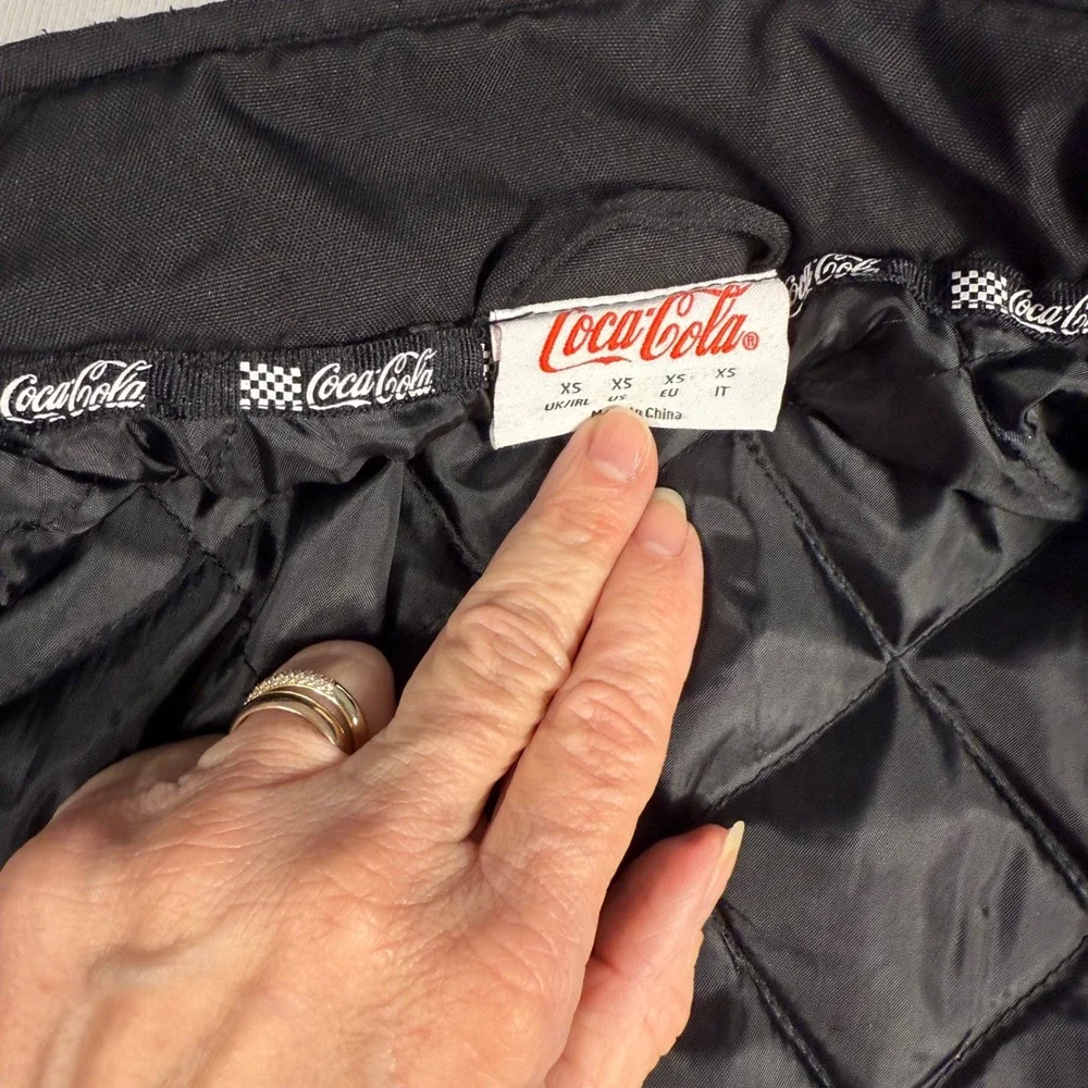 Coca-Cola XS Racing Jacket Y2K Motorsports NASCAR Checkered Logo‎ Racingcore
